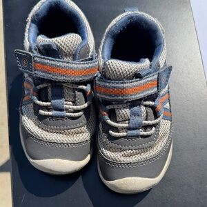 Striderite Stylish Gray and Blue Kids Shoes